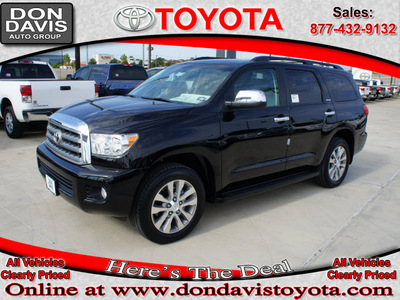 toyota sequoia 2011 black suv limited gasoline 8 cylinders 2 wheel drive automatic 76011