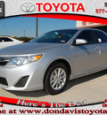 toyota camry 2012 silver sedan le 4 cylinders front wheel drive automatic 76011