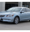 honda accord 2012 lt  blue sedan ex v6 gasoline 6 cylinders front wheel drive automatic 77025