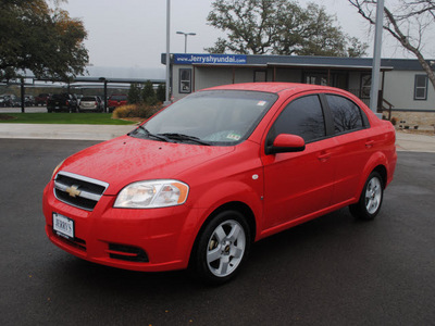 chevrolet aveo 2007 red sedan lt gasoline 4 cylinders front wheel drive automatic 76087