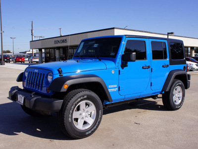 jeep wrangler unlimited 2012 blue suv sport gasoline 6 cylinders 4 wheel drive automatic 76011