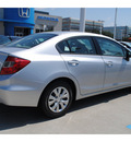 honda civic 2012 silver sedan lx gasoline 4 cylinders front wheel drive 5 speed automatic 77025