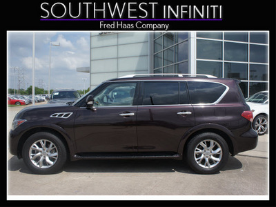 infiniti qx56 2011 brown suv gasoline 8 cylinders 4 wheel drive shiftable automatic 77074