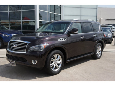 infiniti qx56 2011 brown suv gasoline 8 cylinders 4 wheel drive shiftable automatic 77074