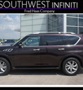 infiniti qx56 2011 brown suv gasoline 8 cylinders 4 wheel drive shiftable automatic 77074