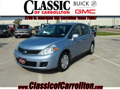 nissan versa 2011 blue hatchback 1 8 s gasoline 4 cylinders front wheel drive automatic 75007