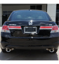 honda accord 2012 black sedan gasoline 6 cylinders front wheel drive 5 speed automatic 77025