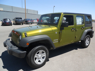 jeep wrangler unlimited 2010 green suv sport gasoline 6 cylinders 4 wheel drive automatic 79925