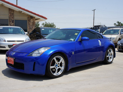 nissan 350z 2005 blue coupe touring gasoline 6 cylinders rear wheel drive 6 speed manual 79110
