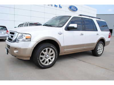 ford expedition 2012 white suv king ranch flex fuel 8 cylinders 2 wheel drive automatic 77074