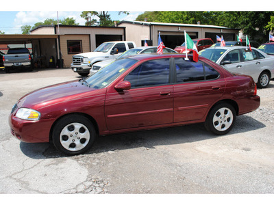 nissan sentra 2006 red sedan gasoline 4 cylinders front wheel drive automatic 77018