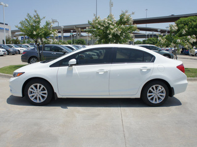 honda civic 2012 white sedan ex gasoline 4 cylinders front wheel drive automatic 75034