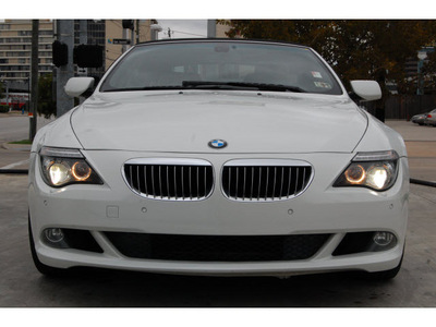 bmw 6 series 2008 white 650i gasoline 8 cylinders rear wheel drive automatic 77002