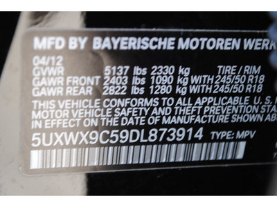bmw x3 2013 black suv xdrive28i gasoline 4 cylinders all whee drive automatic 77002