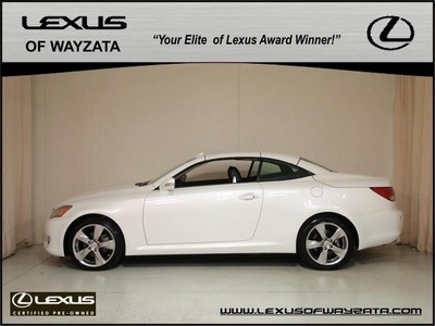 lexus is 250c 2010 white premium package gasoline 6 cylinders rear wheel drive automatic 55391