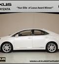 lexus hs 250h 2010 white sedan tech package hybrid 4 cylinders front wheel drive cont  variable trans  55391