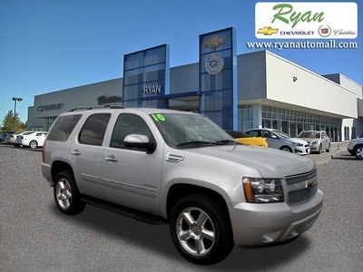 chevrolet tahoe 2010 silver suv ltz leather nav sunroof quads flex fuel 8 cylinders 4 wheel drive 6 speed automatic 55313