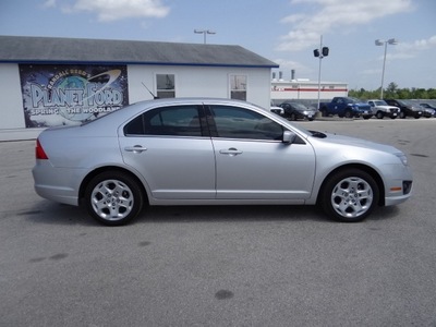 ford fusion 2011 silver sedan se flex fuel 6 cylinders front wheel drive shiftable automatic 77388