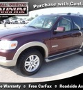 ford explorer 2007 dk  red suv eddie bauer gasoline 6 cylinders rear wheel drive 5 speed automatic 77388