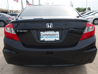 honda civic 2012 black sedan lx gasoline 4 cylinders front wheel drive automatic 77521