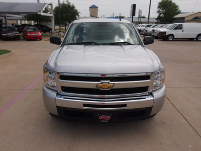 chevrolet silverado 1500 2010 silver pickup truck ls flex fuel 8 cylinders 2 wheel drive automatic 76049