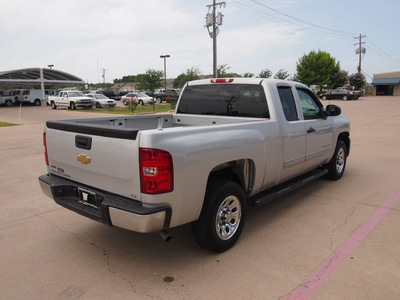 chevrolet silverado 1500 2010 silver pickup truck ls flex fuel 8 cylinders 2 wheel drive automatic 76049