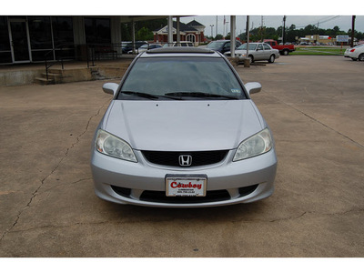 honda civic 2005 silver coupe ex gasoline 4 cylinders front wheel drive automatic with overdrive 77657