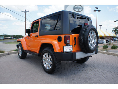 jeep wrangler 2012 orange suv sahara gasoline 6 cylinders 4 wheel drive automatic 78006