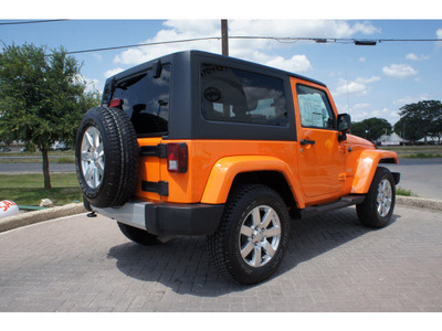 jeep wrangler 2012 orange suv sahara gasoline 6 cylinders 4 wheel drive automatic 78006