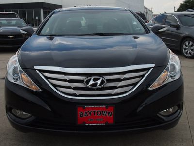 hyundai sonata 2012 black sedan gasoline 4 cylinders front wheel drive 6 speed automatic 77521