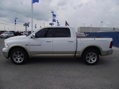 ram ram pickup 1500 2011 white laramie gasoline 8 cylinders 2 wheel drive 5 speed automatic 77532