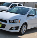 chevrolet sonic 2012 white hatchback lt gasoline 4 cylinders front wheel drive automatic 78155