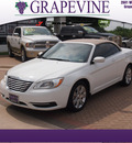 chrysler 200 convertible 2012 white touring flex fuel 6 cylinders front wheel drive automatic 76051