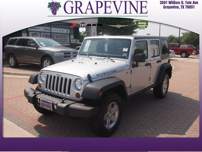 jeep wrangler unlimited 2012 silver suv rubicon gasoline 6 cylinders 4 wheel drive automatic 76051