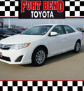 toyota camry 2012 white sedan le gasoline 4 cylinders front wheel drive automatic 77469