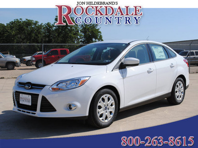 ford focus 2012 white sedan se flex fuel 4 cylinders front wheel drive automatic 76567