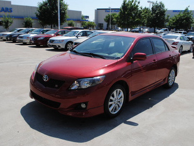 toyota corolla 2010 red sedan gasoline 4 cylinders front wheel drive automatic 75034