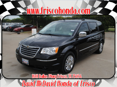 chrysler town and country 2008 black van limited gasoline 6 cylinders front wheel drive automatic 75034