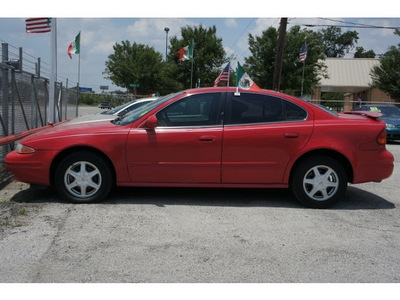 oldsmobile alero 2002 red sedan gl1 gasoline 6 cylinders front wheel drive automatic with overdrive 77020