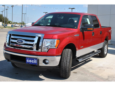 ford f 150 2011 red xlt gasoline 6 cylinders 4 wheel drive automatic 78861