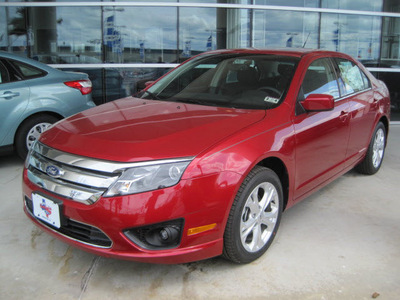 ford fusion 2012 red sedan se flex fuel 6 cylinders front wheel drive automatic 77578