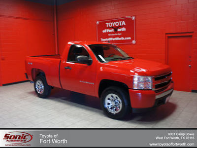 chevrolet silverado 1500 2008 red pickup truck ls 8 cylinders automatic 76116