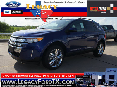 ford edge 2013 blue suv sel gasoline 6 cylinders front wheel drive shiftable automatic 77471