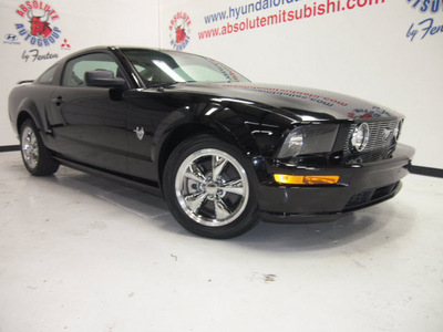 ford mustang 2009 black coupe gt deluxe gasoline 8 cylinders rear wheel drive 5 speed manual 75150