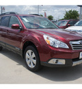 subaru outback 2012 red wagon 2 5i limited gasoline 4 cylinders all whee drive automatic 77090