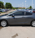 honda civic 2012 dk  gray coupe ex gasoline 4 cylinders front wheel drive automatic 75034