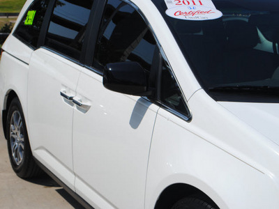 honda odyssey 2011 white van ex l w navi gasoline 6 cylinders front wheel drive automatic 75034