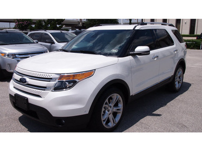 ford explorer 2013 white suv limited gasoline 4 cylinders 2 wheel drive automatic 77074