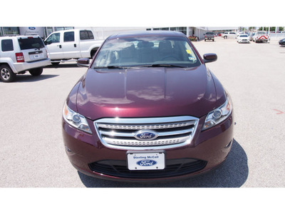 ford taurus 2011 maroon sedan sel gasoline 6 cylinders front wheel drive automatic 77074