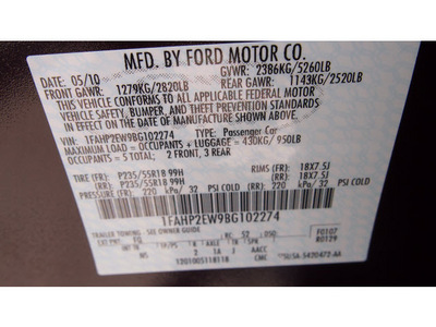 ford taurus 2011 maroon sedan sel gasoline 6 cylinders front wheel drive automatic 77074